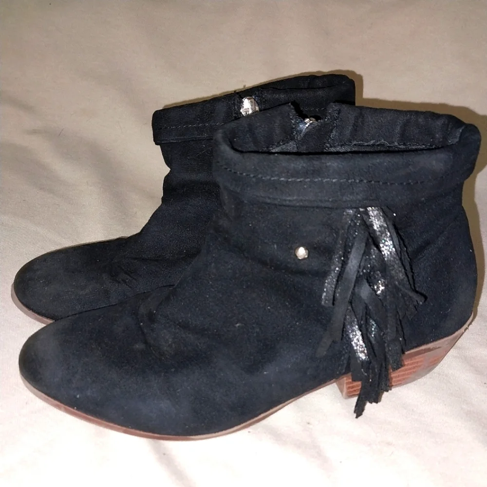 Sam Edelman Petty Frida Black Ankle Boots  Size 2